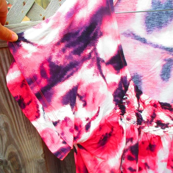 INC Pink Purple & White Poppy Print Tee 1X NEW - Picture 4 of 8